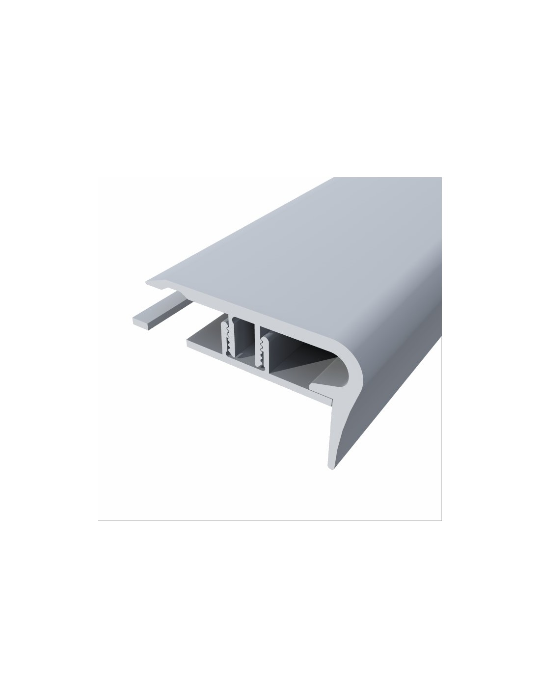 ​PERFIL R 70 Perfil de Escadaria de alumínio de 40×24 mm com base de 6-10 mm Sistema Multifix​ DIM: 2700 x 40 x 24 mm